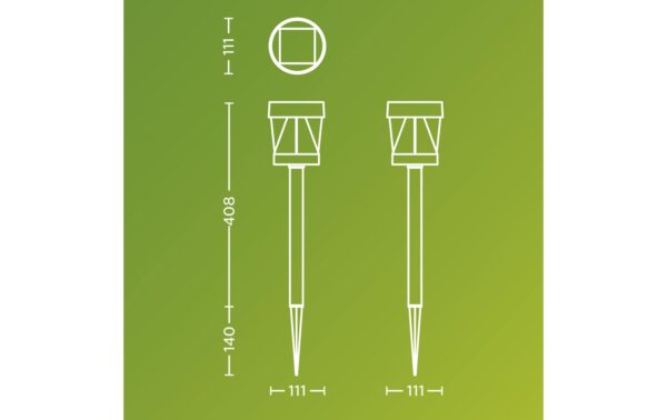 Philips Outdoor Sockelspiess Solar Avery 1.8W, 2700K, 200lm