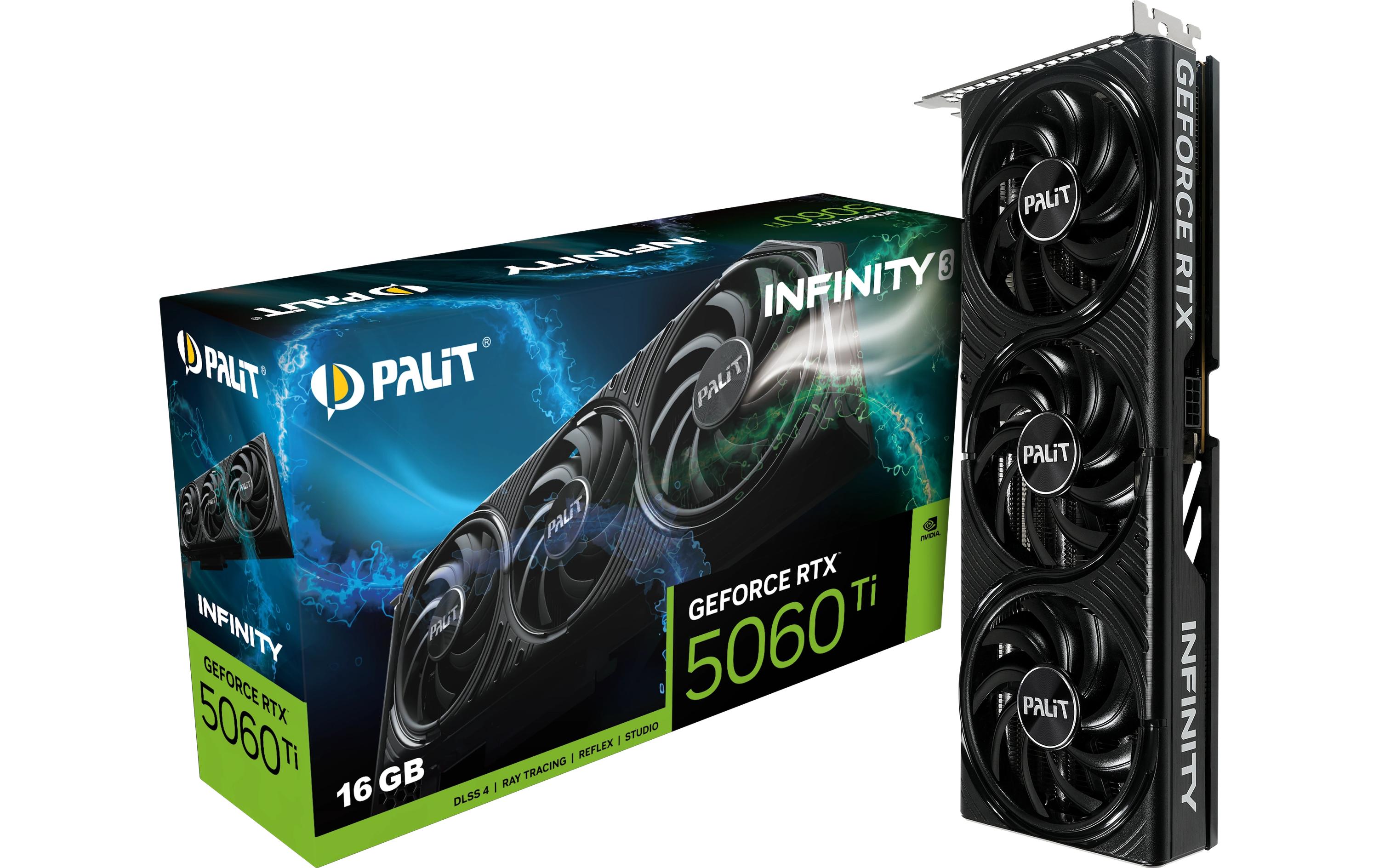 1877243 - Mediatech Palit RTX5060Ti Infinity 3 16GB GDDR7 GeForce RTX5060 Ti, 3x DP, 1x HDMI kaufen Schweiz | Mediatech.ch