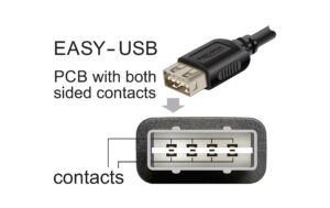 Delock USB2.0 Kabel EASY USB A-B, 3.0m USB-A Seite beidseitig einsteckbar, schwarz