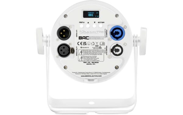 BeamZ Pro BAC322W LED Par, 6x 10W, RGBALC, IR, DMX, weiss