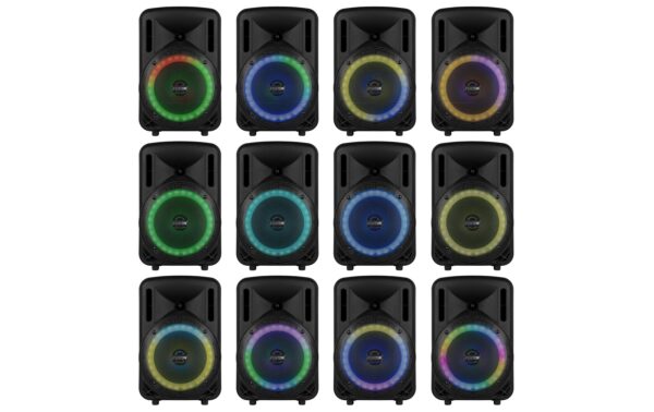 Fenton FT08LED MK2 Portables Soundsystem 8, Mic, LED, BT, USB