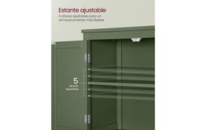 1881976_3 - Mediatech Vasagle Kommode Grün MDF, 60x30x110 cm (BxTxH)