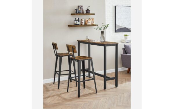 Vasagle Barhocker, 2er Set 45.4x45.4x102.2 cm, Spanplatte, Stahl
