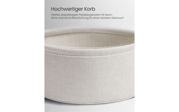 Vasagle Couchtisch mit Ablage & Korb 45x51 cm (DxH), Spanplatte, Stahl,Polyester