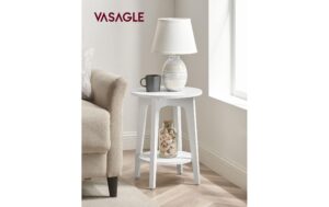 1882007_1 - Mediatech Vasagle Couchtisch Weiss 40x50 cm (DxH), Spanplatte