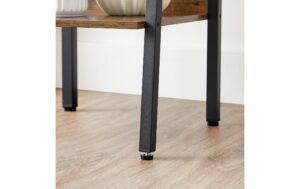 1882015_2 - Mediatech Vasagle Regal Vintagebraun-Schwarz,5 Ebenen 33.8x30x170 cm (BxTxH), Spanplatte,Stahl