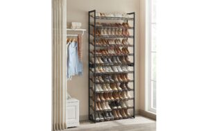 Songmics Schuhgestell, 12 Ablagen 92.3x30.5x221.4 cm  (BxTxH), Stahl