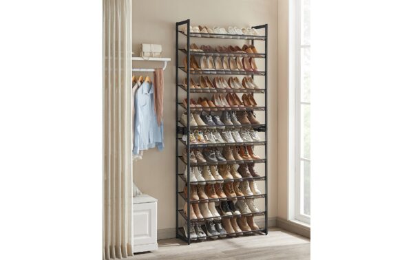 Songmics Schuhgestell, 12 Ablagen 92.3x30.5x221.4 cm  (BxTxH), Stahl