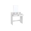 Vasagle Make-up-Tisch Weiss mit Spiegel und 80x40x140 cm (BxTxH), Spanplatte, Spiegel