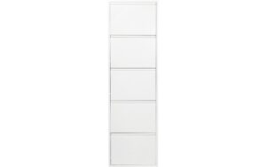Kare Schuhschrank Caruso 5-er, 50 x 170 cm, Weiss