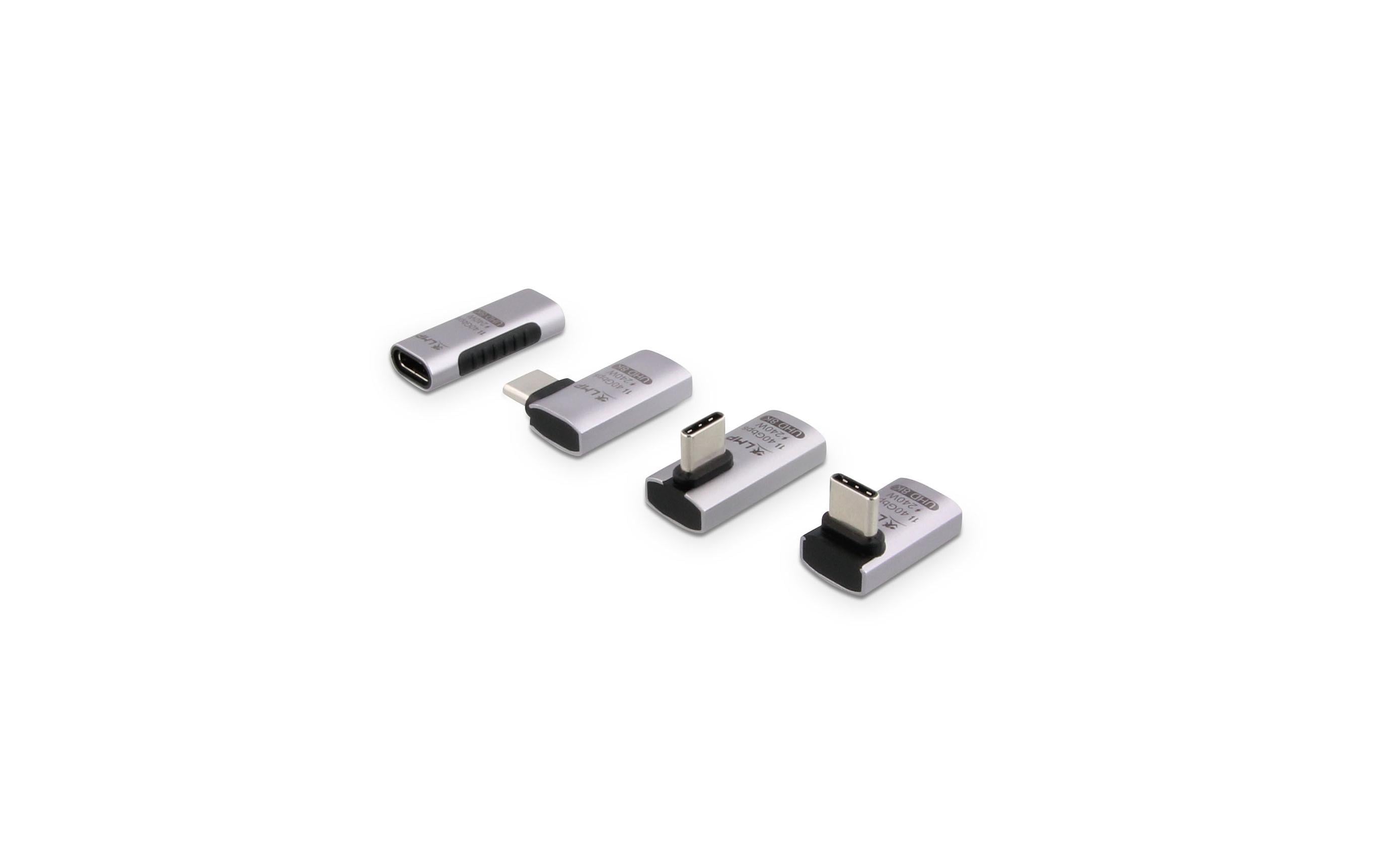 1888563_1 - Mediatech LMP USB4 Winkel-Adapter C-C 3er USB 4.0 / 240W / 40Gbps / 8K@60Hz