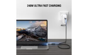 4smarts USB4 USB-C Kabel, 1.5m DigitCord bis 240W, 1.5m, schwarz