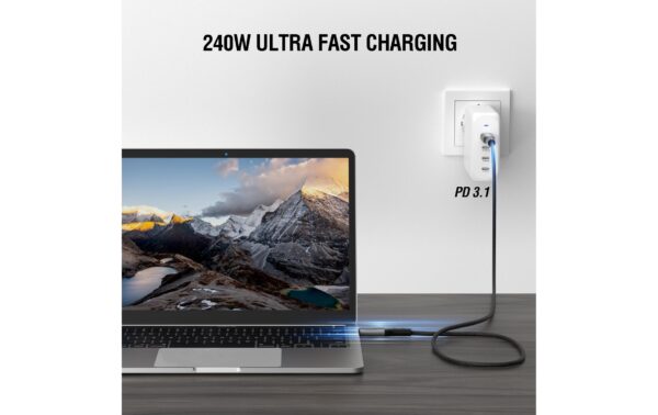 4smarts USB4 USB-C Kabel, 1.5m DigitCord bis 240W, 1.5m, schwarz
