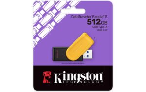 Kingston Portable DT Exodia S 512GB,USB 3.2 mit Klappbügel (gelb)