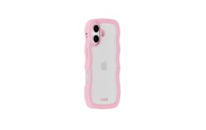 Holdit Wavy Case Pink/Transparent iPhone 17