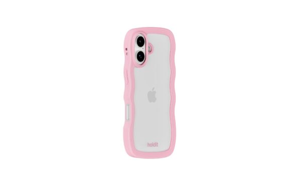 Holdit Wavy Case Pink/Transparent iPhone 17
