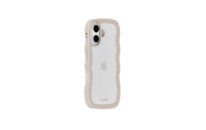 Holdit Wavy Case Beige/Transparent iPhone 17
