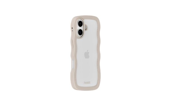 Holdit Wavy Case Beige/Transparent iPhone 17