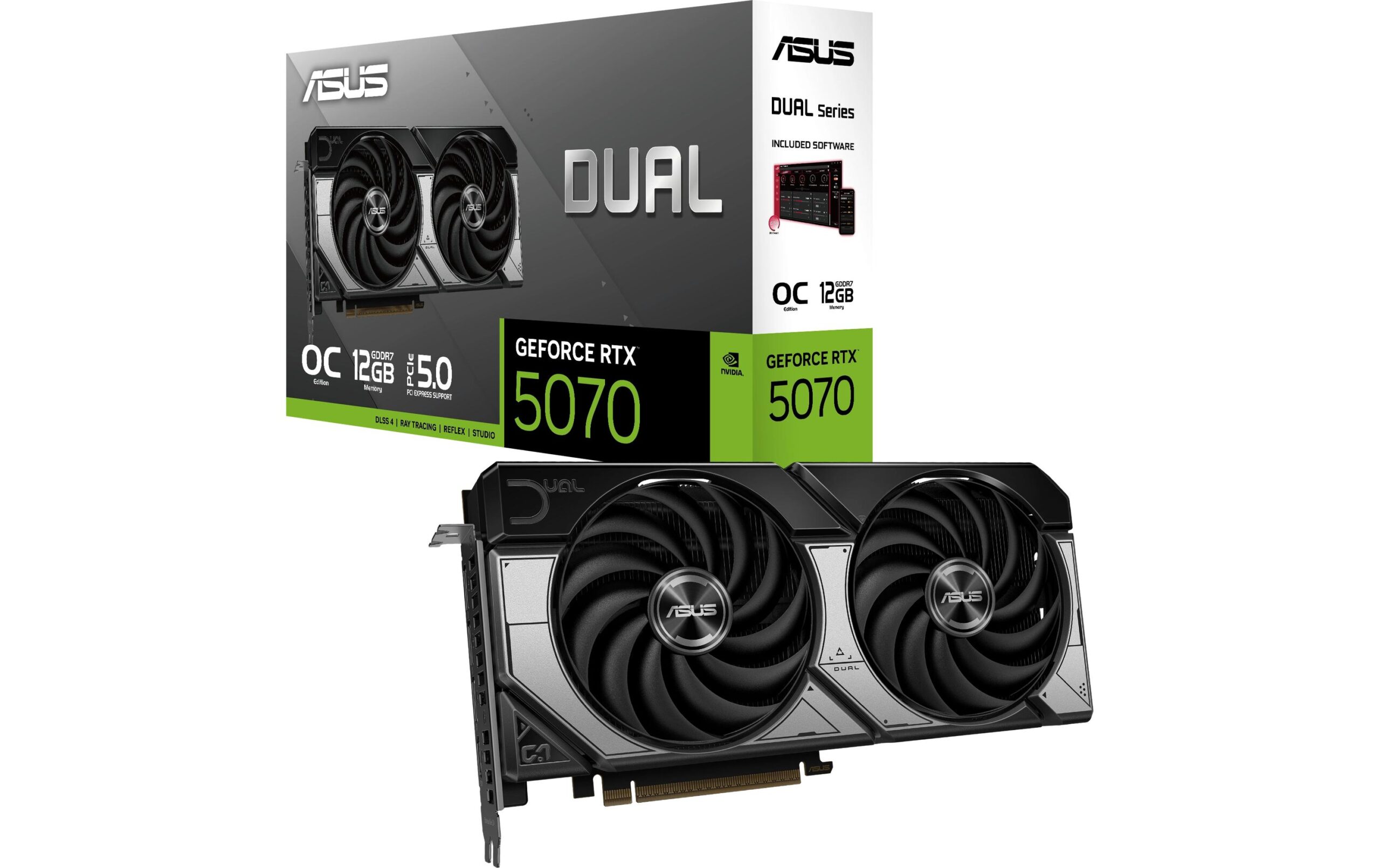 1891490 - Mediatech ASUS DUAL RTX5070 O12G, GDDR7 GeForce RTX5070, 3x DP, 1x HDMI kaufen Schweiz | Mediatech.ch
