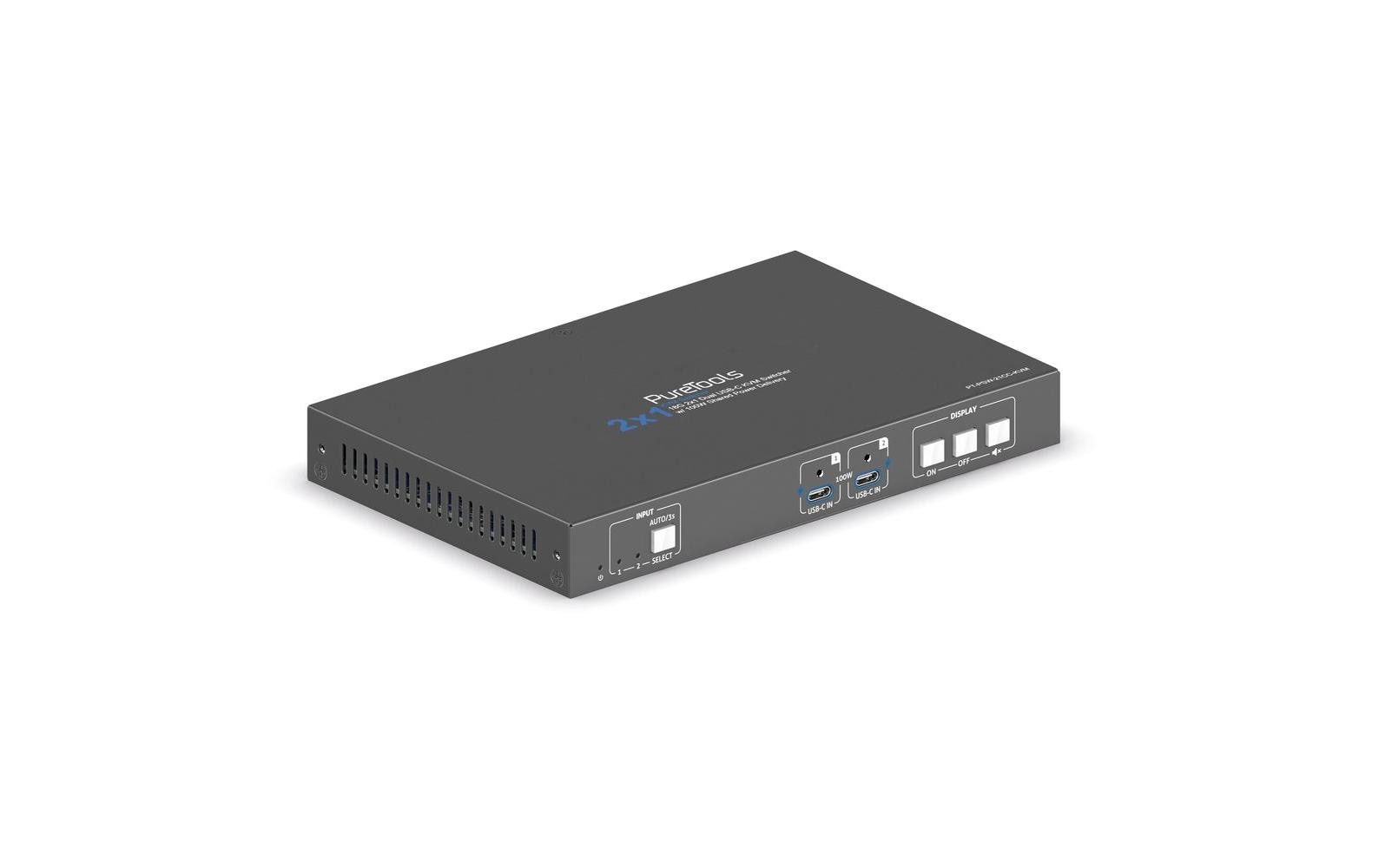 1891826 - Mediatech PureTools PT-PSW-21CC-KVM USB-C KVM Switcher mit 100W PD kaufen Schweiz | Mediatech.ch