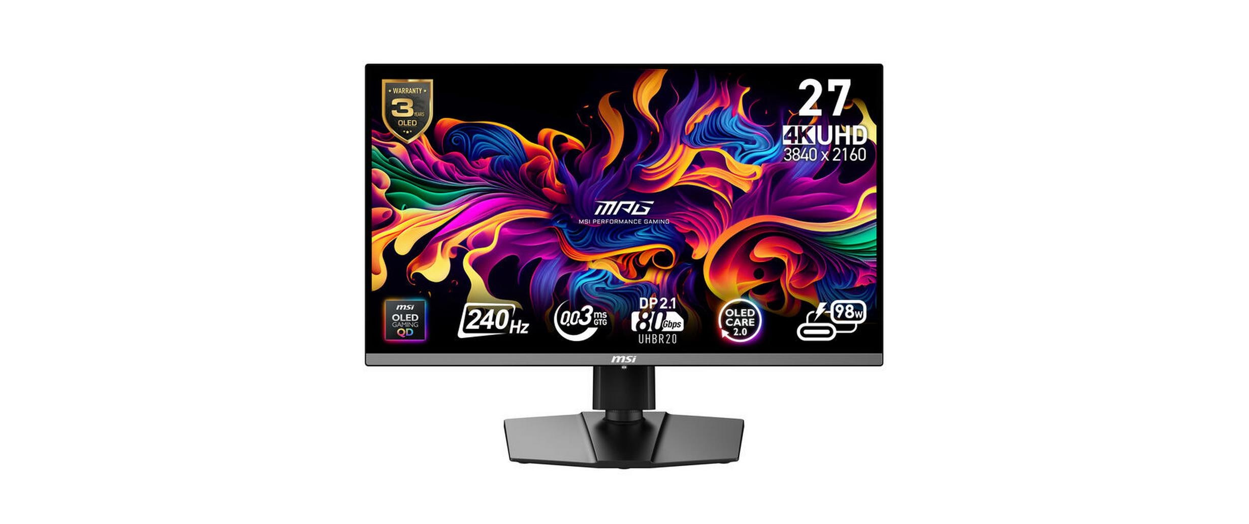 1895457_1 - Mediatech MSI MPG 272URXDE QD-OLED 26.5, 4K UHD 3840x2160, 16:9, QD-OLED, 240Hz, DP