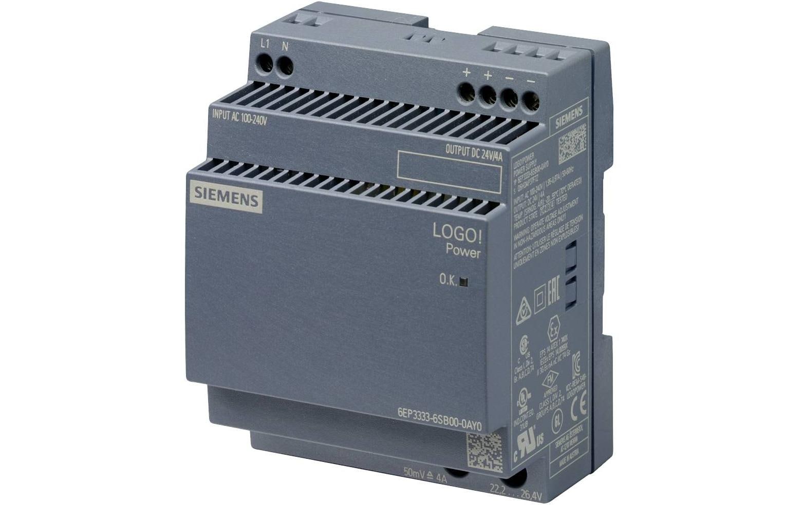1898792 - Mediatech Siemens LOGO!Power/1AC/DC24V/4A/EX kaufen | Mediatech.ch