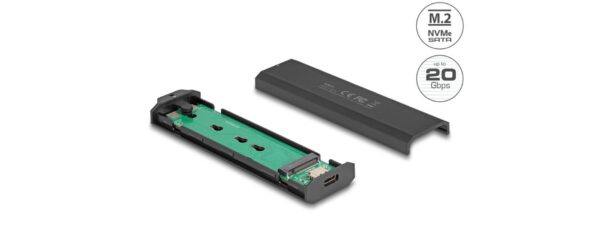 Delock M.2 NVMe SSD Gehäuse USB-C, 20Gbps M.2 NVMe, PCIe oder SATA SSD