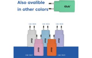 Club 3D, Ladegerät 30W 2 stk Grün, PD bis 30Watt (15V/2A)