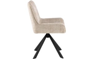 1902537_2 - Mediatech AC Design Esszimmerstuhl Eddie 2 Stück Stahl/Textil, Beige
