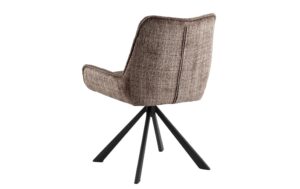 1902538_1 - Mediatech AC Design Esszimmerstuhl Eddie 2 Stück Stahl/Textil, Braun