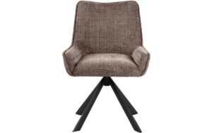 1902538_2 - Mediatech AC Design Esszimmerstuhl Eddie 2 Stück Stahl/Textil, Braun