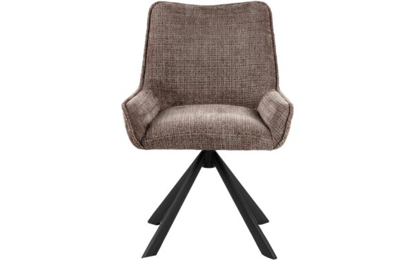 1902538_2 - Mediatech AC Design Esszimmerstuhl Eddie 2 Stück Stahl/Textil, Braun