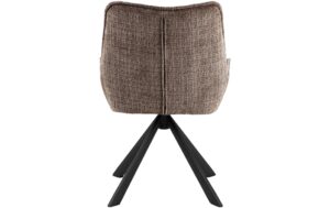 1902538_4 - Mediatech AC Design Esszimmerstuhl Eddie 2 Stück Stahl/Textil, Braun