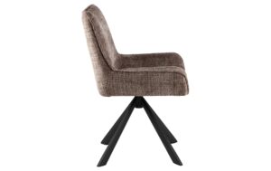 1902538_5 - Mediatech AC Design Esszimmerstuhl Eddie 2 Stück Stahl/Textil, Braun