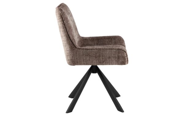 1902538_5 - Mediatech AC Design Esszimmerstuhl Eddie 2 Stück Stahl/Textil, Braun