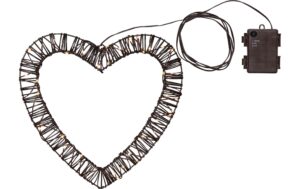 1904400_1 - Mediatech Star Trading Outdoor Deco Vicke Heart Indoor, Outdoor, Warmweiss, Braun