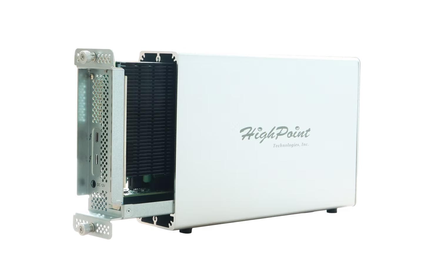 1905147 - Mediatech Highpoint RS6661B-NVME PCI-Ex Gehäuse 1x Thunderbolt 3 40Gbps,4x M.2, Raid