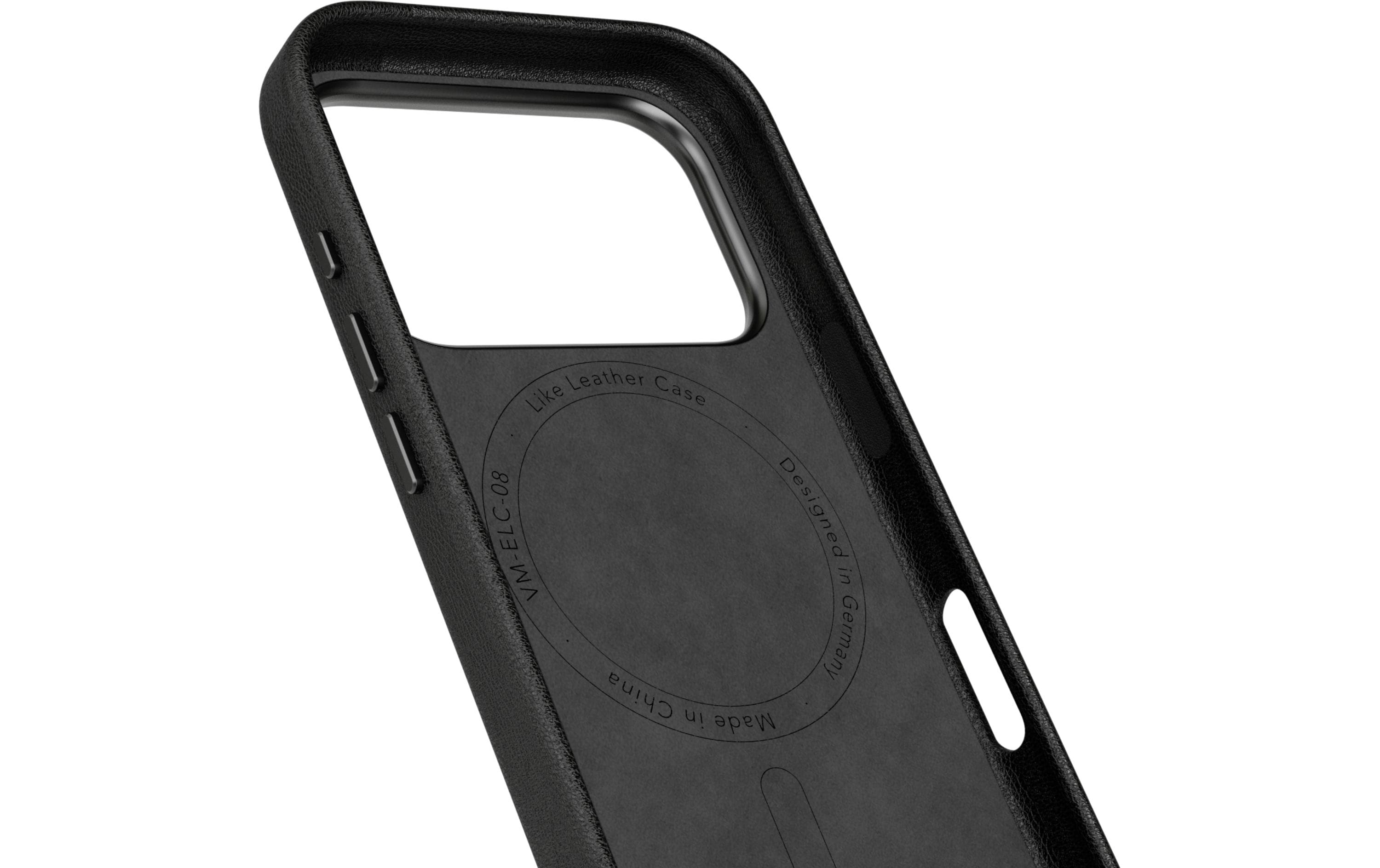 1905193_1 - Mediatech Vonmählen Like Leather Case Black iPhone 17 Pro
