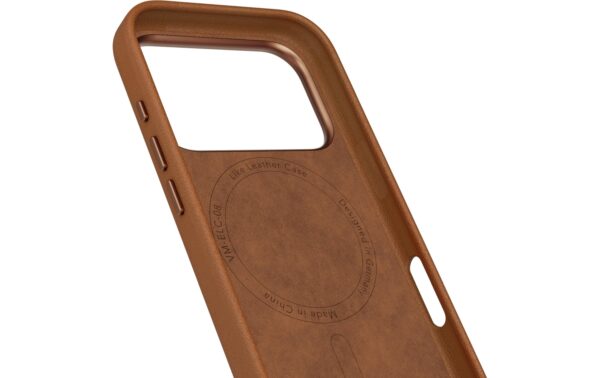 1905197_2 - Mediatech Vonmählen Like Leather Case Brown iPhone 17 Pro