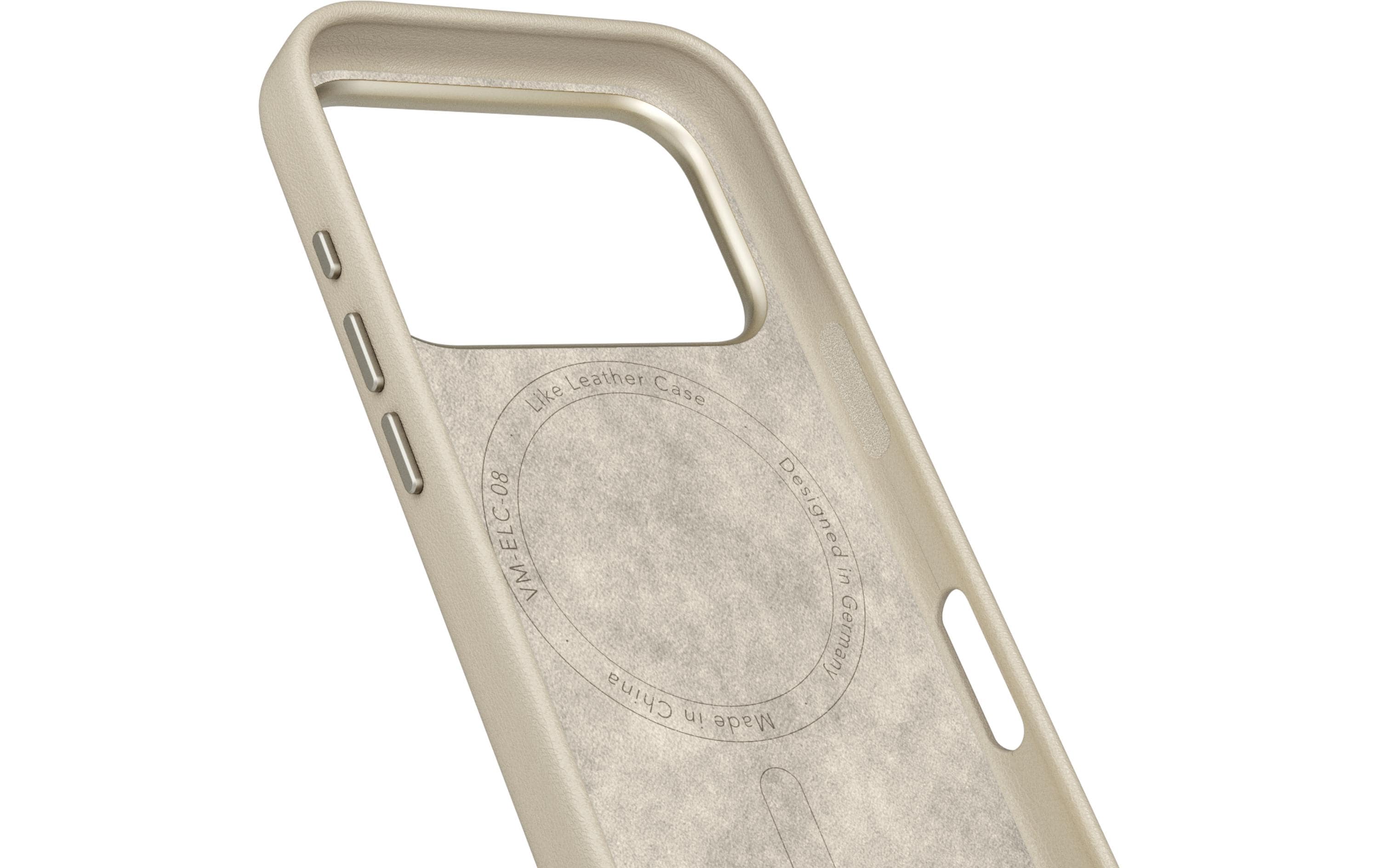 1905201_1 - Mediatech Vonmählen Like Leather Case Cream iPhone 17 Pro