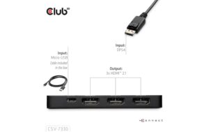 1907615_1 - Mediatech Club 3D, DP auf 3xHDMI Hub, Triple HDMI-Ausgang