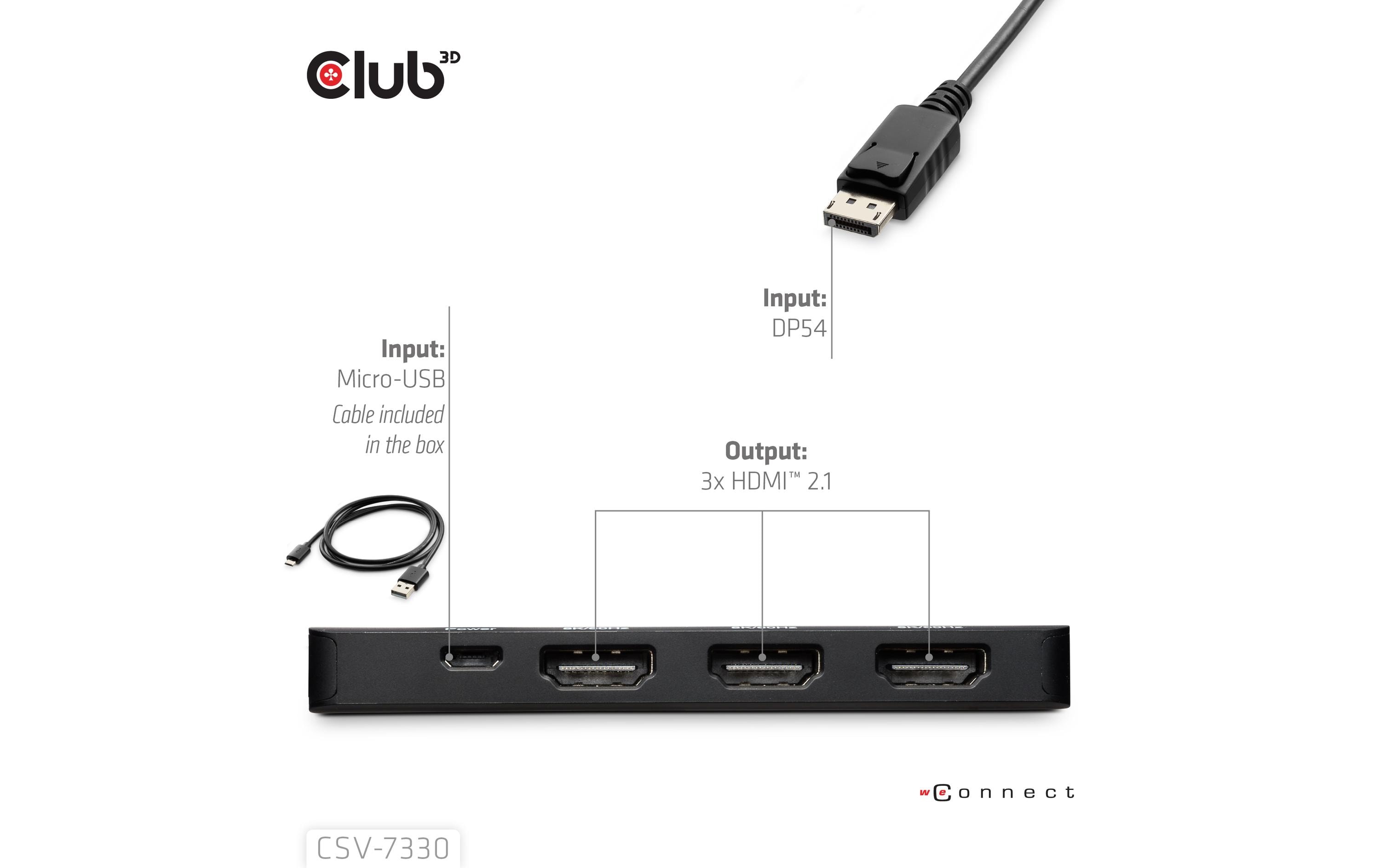 1907615_1 - Mediatech Club 3D, DP auf 3xHDMI Hub, Triple HDMI-Ausgang