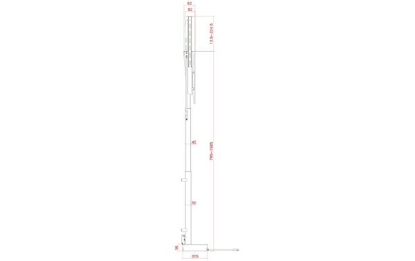 My Wall TV-Lift HP 66-2 37-65, App-Steuerung, Boden & Decke