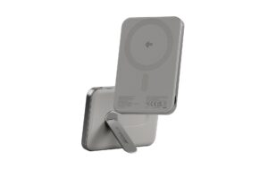 emPower Powerbank 5000 mAh, Titanium mit Ständer, 1x USB-C, max 20W, PD, MagSafe
