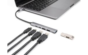 1911994_1 - Mediatech Delock USB-C Hub, Slim, 4 Port 2xUSB-C, 1xUSB-A 3.2, 2xUSB-A 2.0