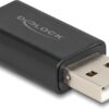 Delock USB-A Gaming DAC, 24 Bit 96 kHz High Res Audio, 3,5 mm 4 Pin Klinkenbuchse