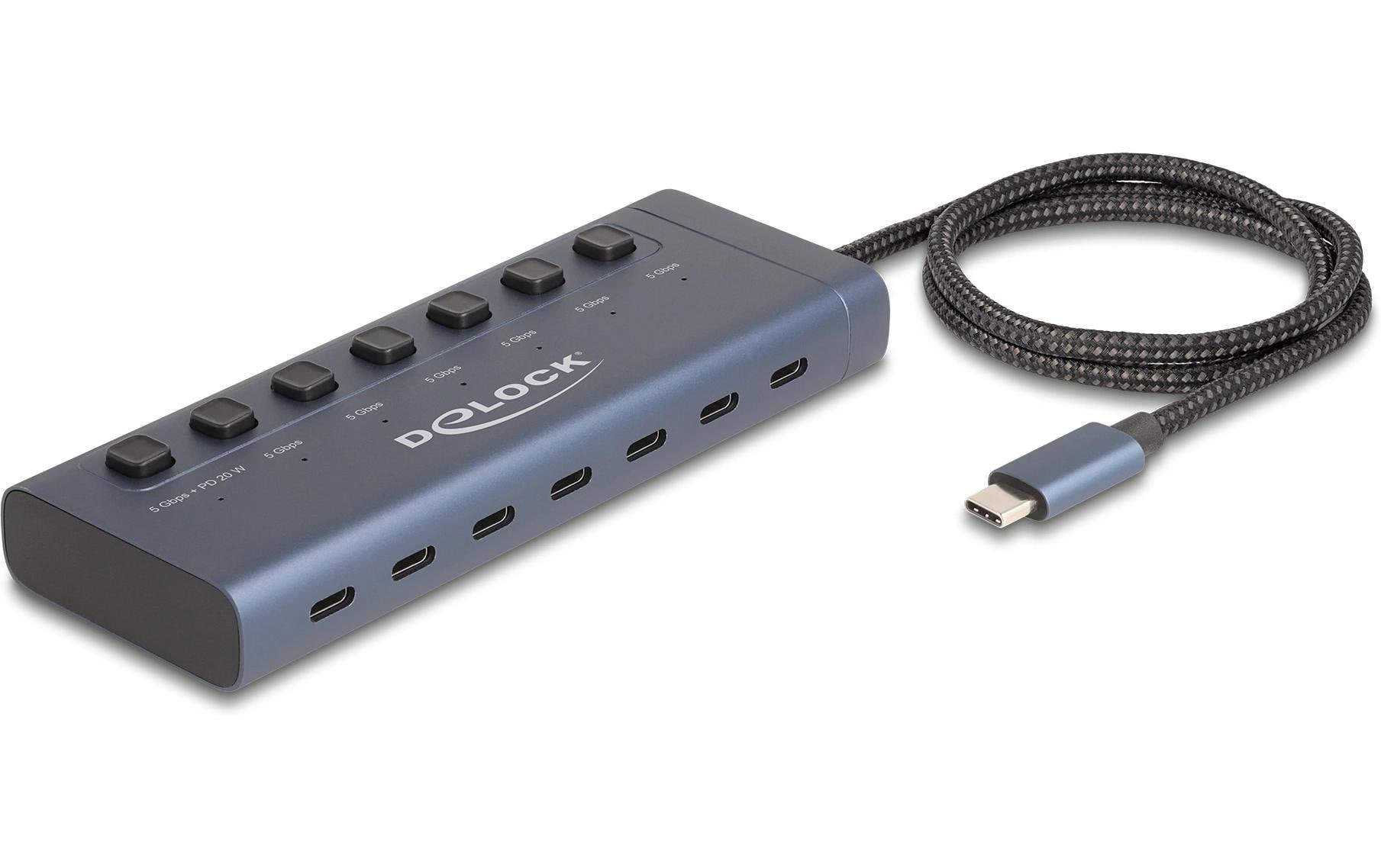 1911999 - Mediatech Delock USB-C Hub, 7 Port 7xUSB-C, 1xPD3.0 kaufen Schweiz | Mediatech.ch