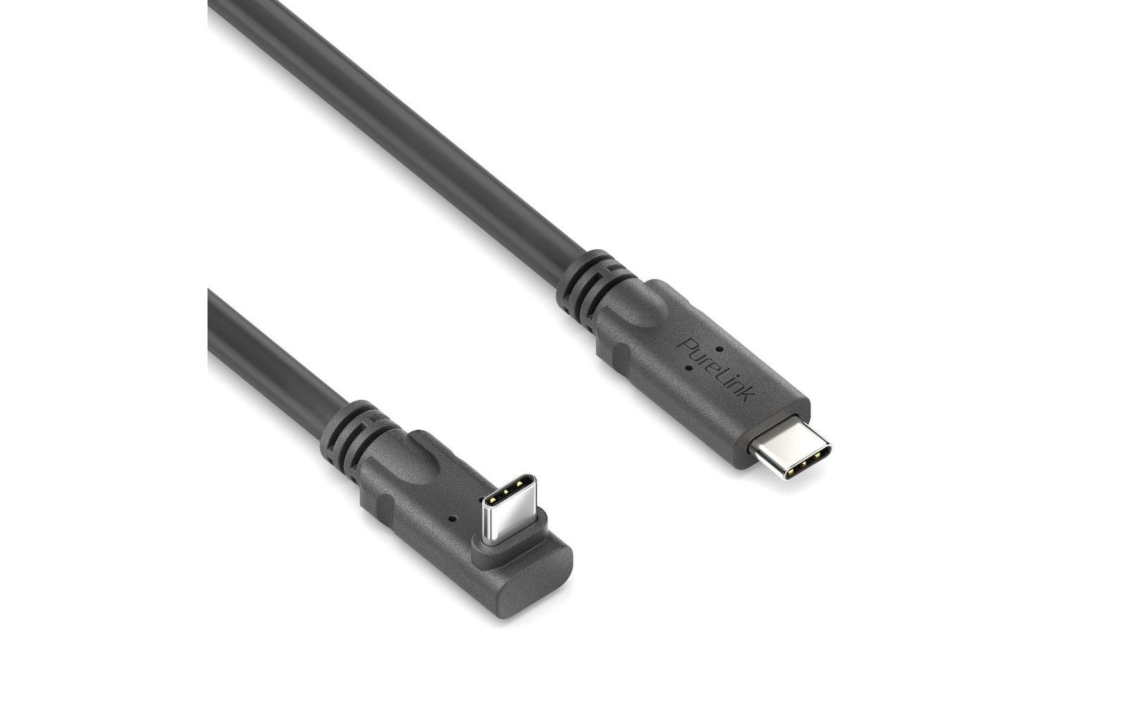 1912553_1 - Mediatech MicroX4 USB3.2 Kabel C-C, 5.0m, 90°, U/D 10Gbps, 100W, USB3.2 Gen2, Passive