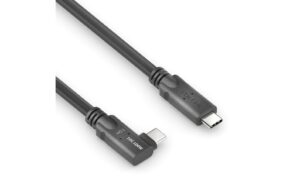 MicroX4 USB3.2 Kabel C-C, 5.0m, 90°, L/R 10Gbps, 100W, USB3.2 Gen2, Passive