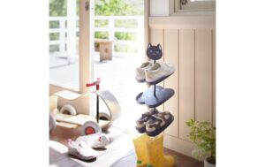 1912758_1 - Mediatech Yamazaki Kinder-Schuhregal Katze Stahl, B 18 x T 18 x H 67 cm, Schwarz